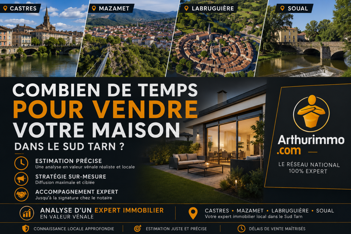 combien de temps pour vendre sa maison à castres mazamet labruguiere soual