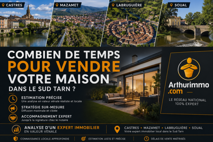 combien de temps pour vendre sa maison à castres mazamet labruguiere soual