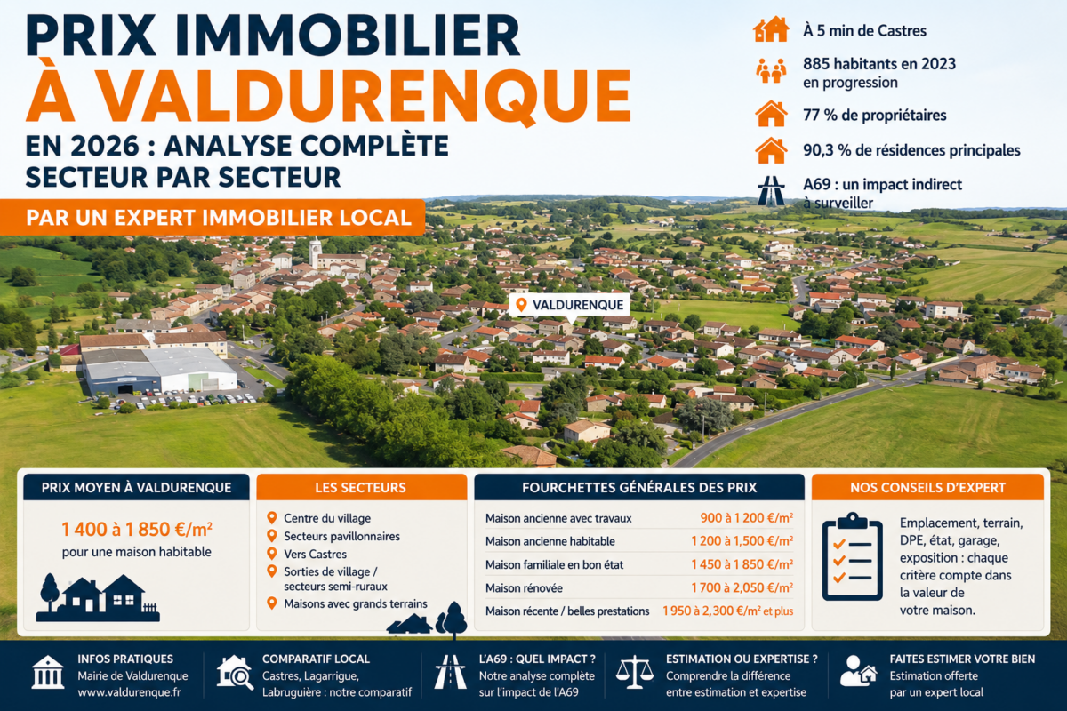 prix immobilier valdurenque