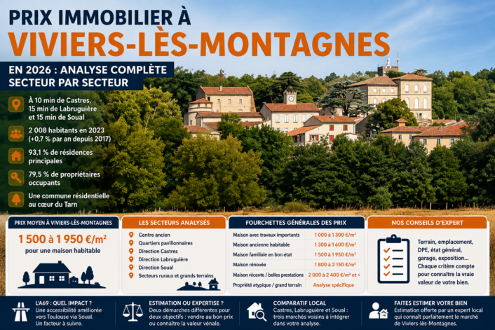 prix immobilier viviers les montagnes